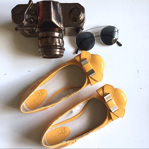 Studio Paolo Shoes - STUDIO PAOLO Lemon Yellow Bow Flats